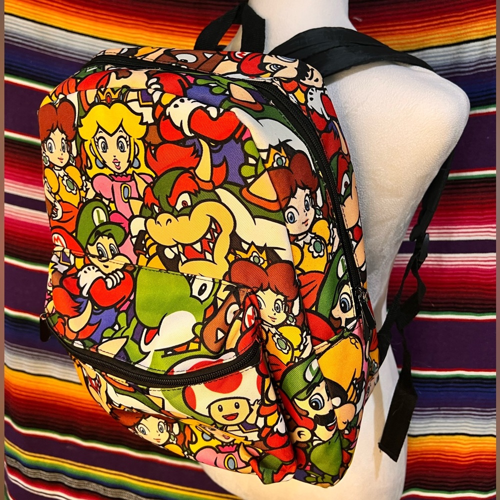 ⭐Official Nintendo SUPER MARIO Brothers Princess Peach Print Backpack